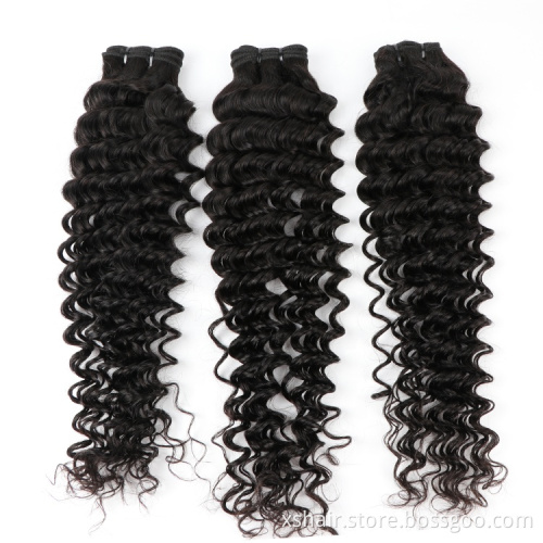 10A Deep Curly brazilian virgin hair remy cuticle aligned  human hair bundles vendors cambodian hair 10-28 inches bundles